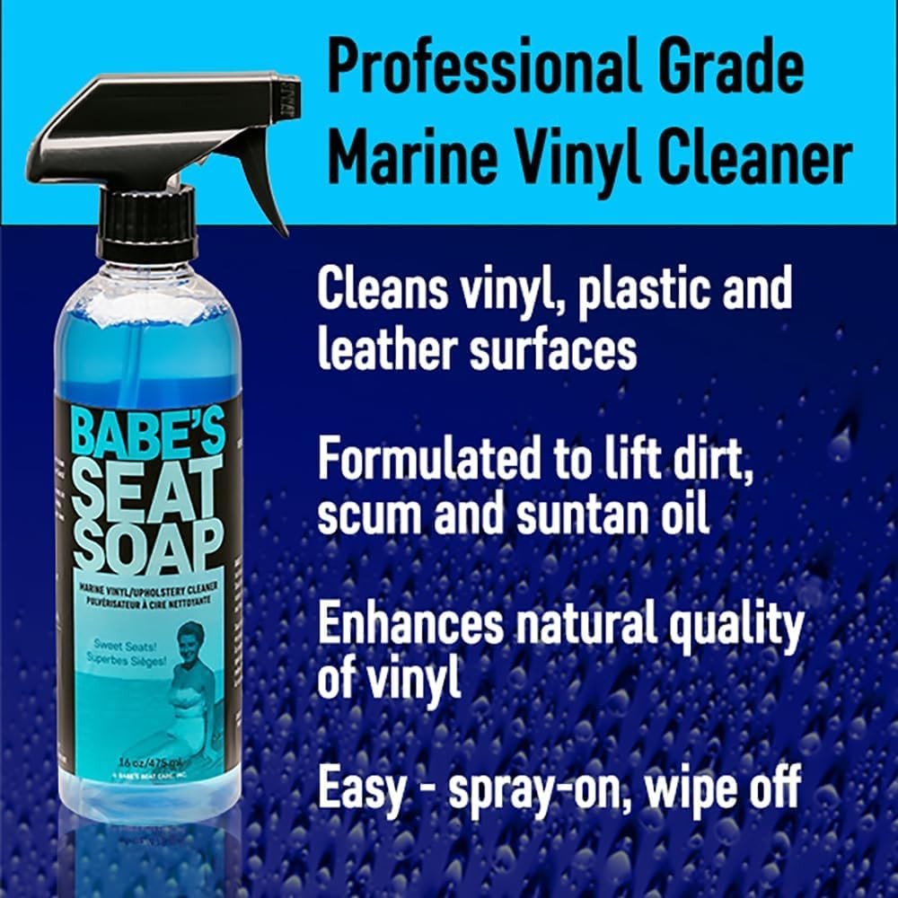 Babe’s Seat Soap – Marine Vinyl, Plastic & Leather Cleaner for Boat Seats – C…