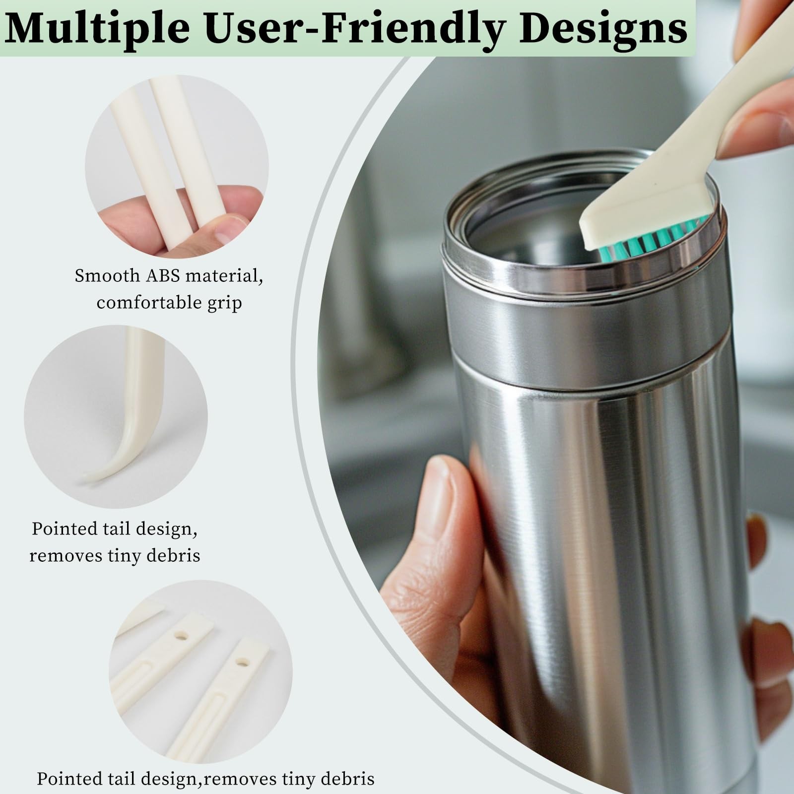 8-Piece Small Cleaning Brush Set for Tight Spaces, Mini Crevice Brushes for H…