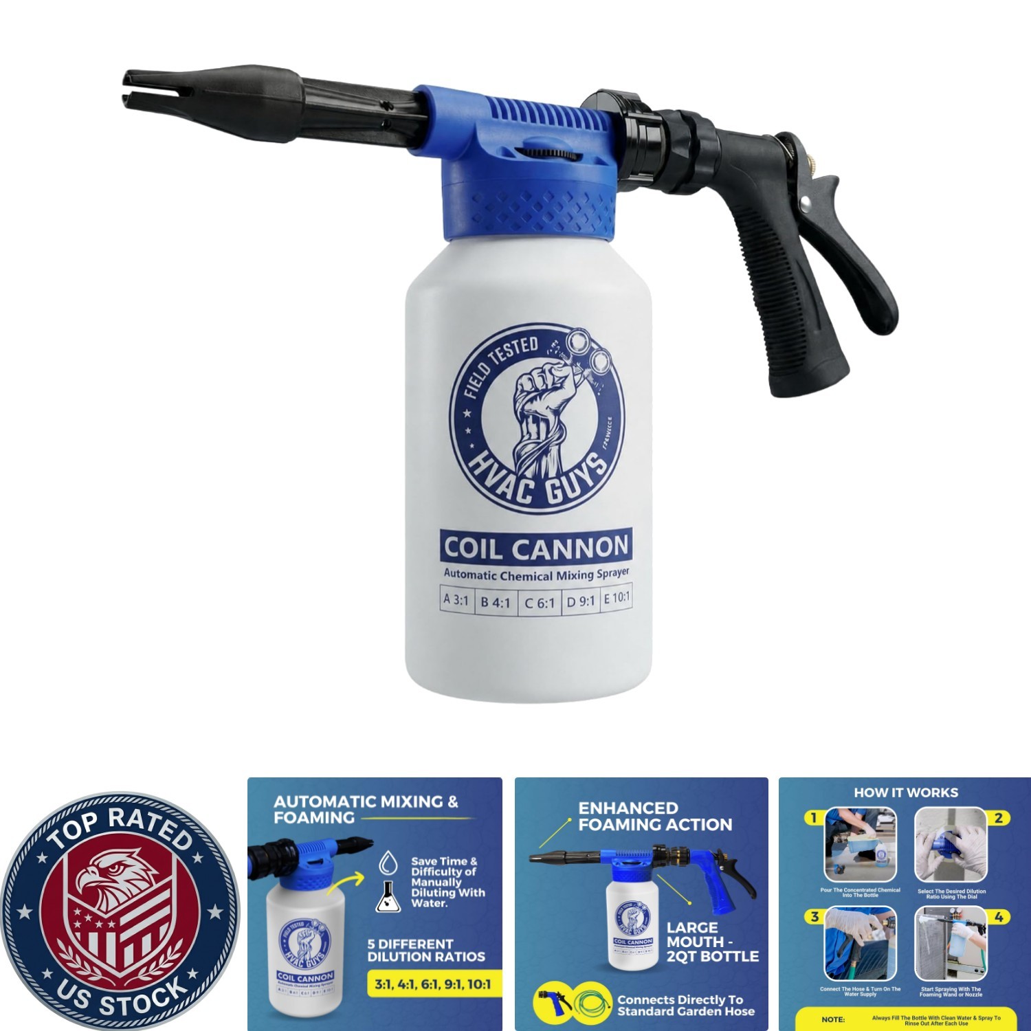 Coil Cannon Automatic Foaming Sprayer: Efficient Coiling Solution with 5 Ratios