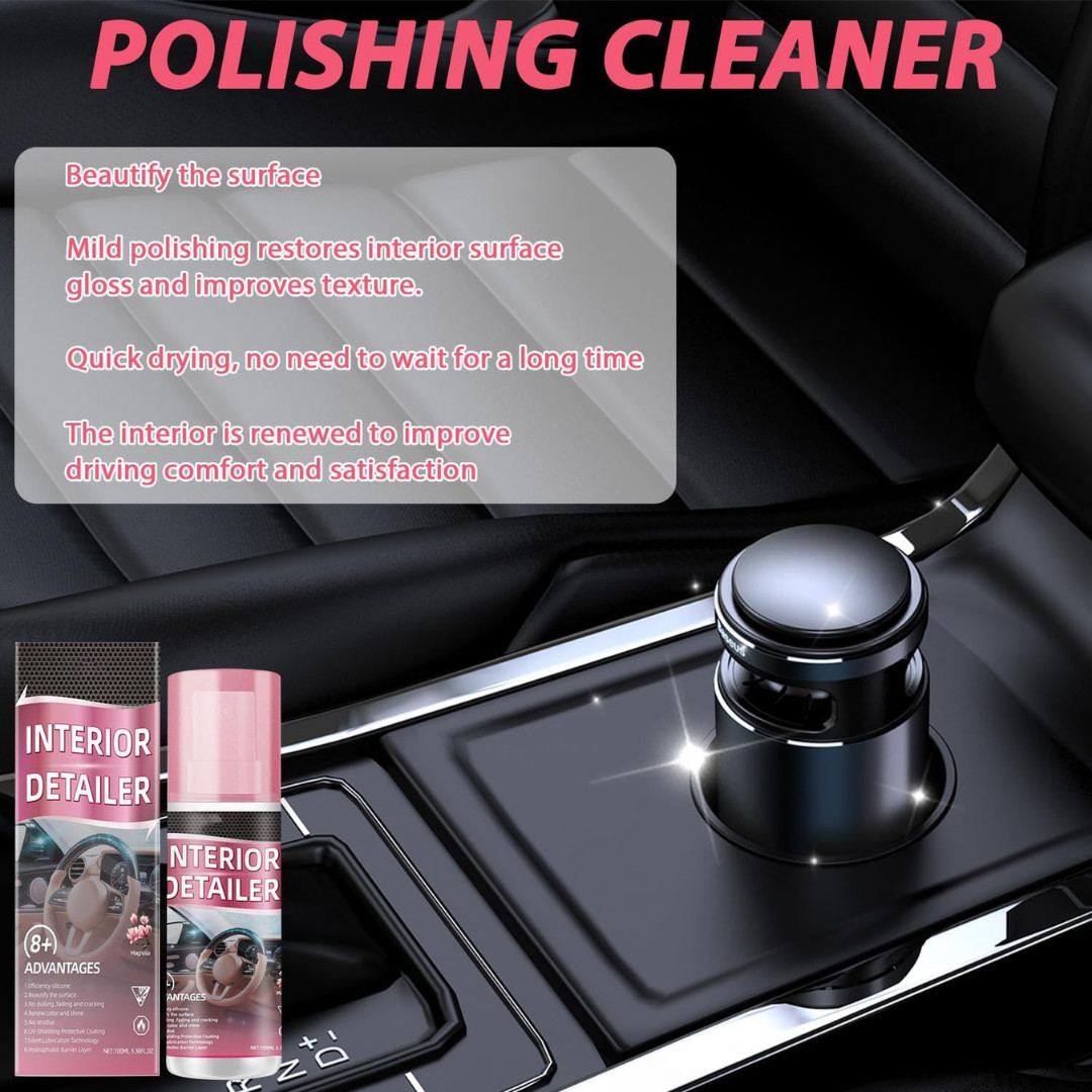 Car Interior Cleaner Spray Polish Dashboard Leather Plastic Multi Surface Detail