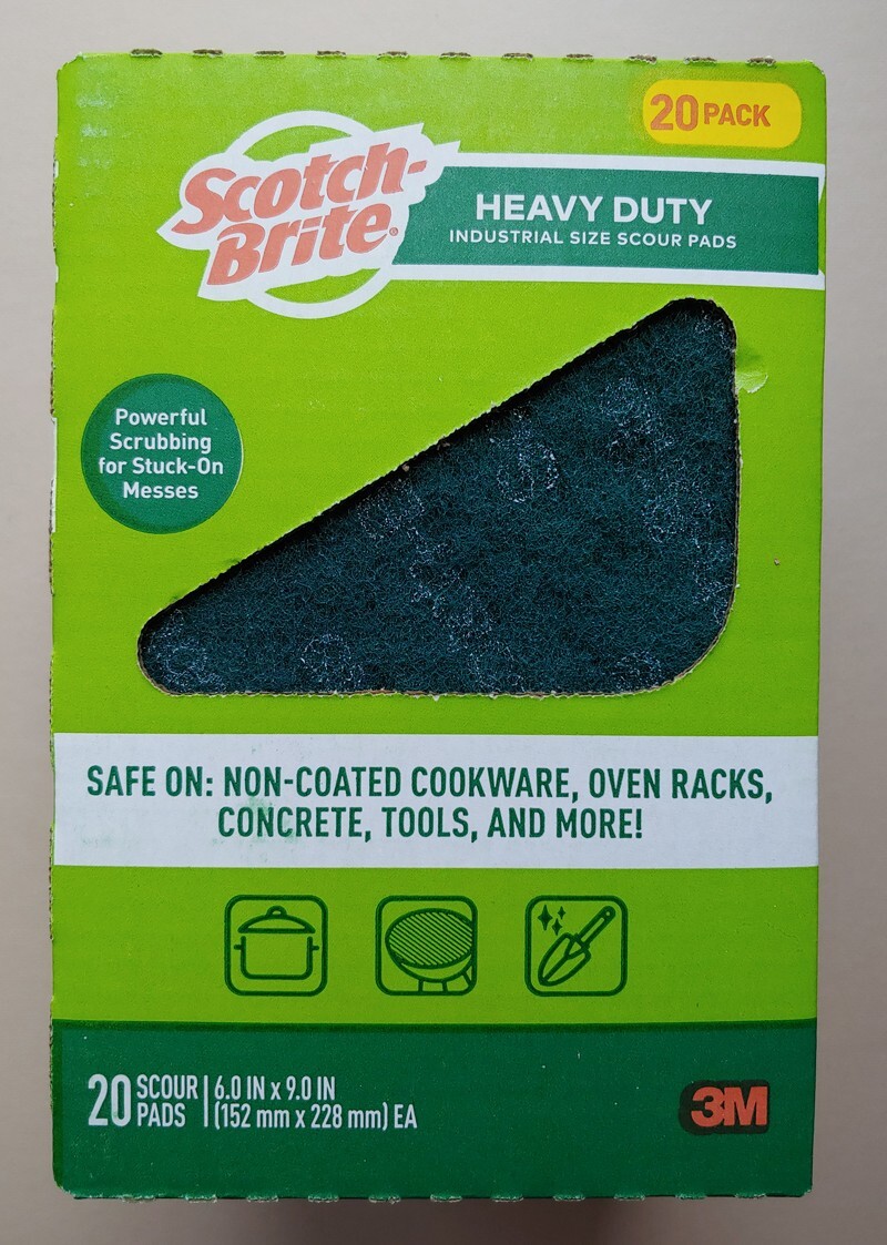 3M Scotch-Brite Green Score Pads Heavy Duty Industrial Size 6″x9″ 20pads