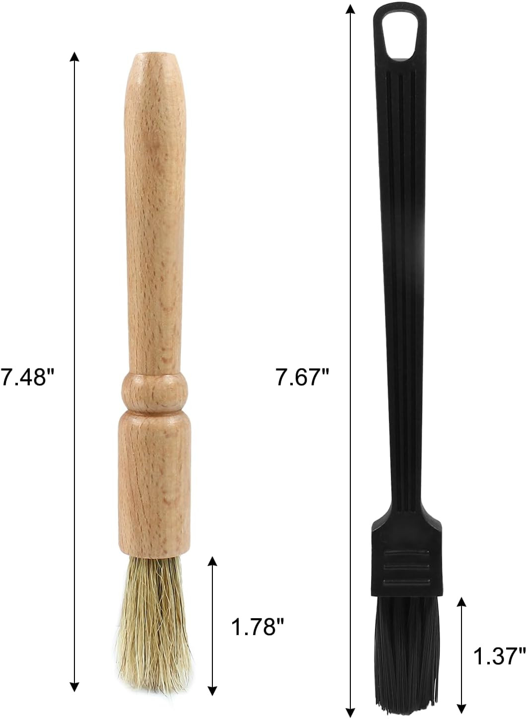 2 Pack Coffee Grinder Cleaning Brush Bean Grain Grounds Tool Black