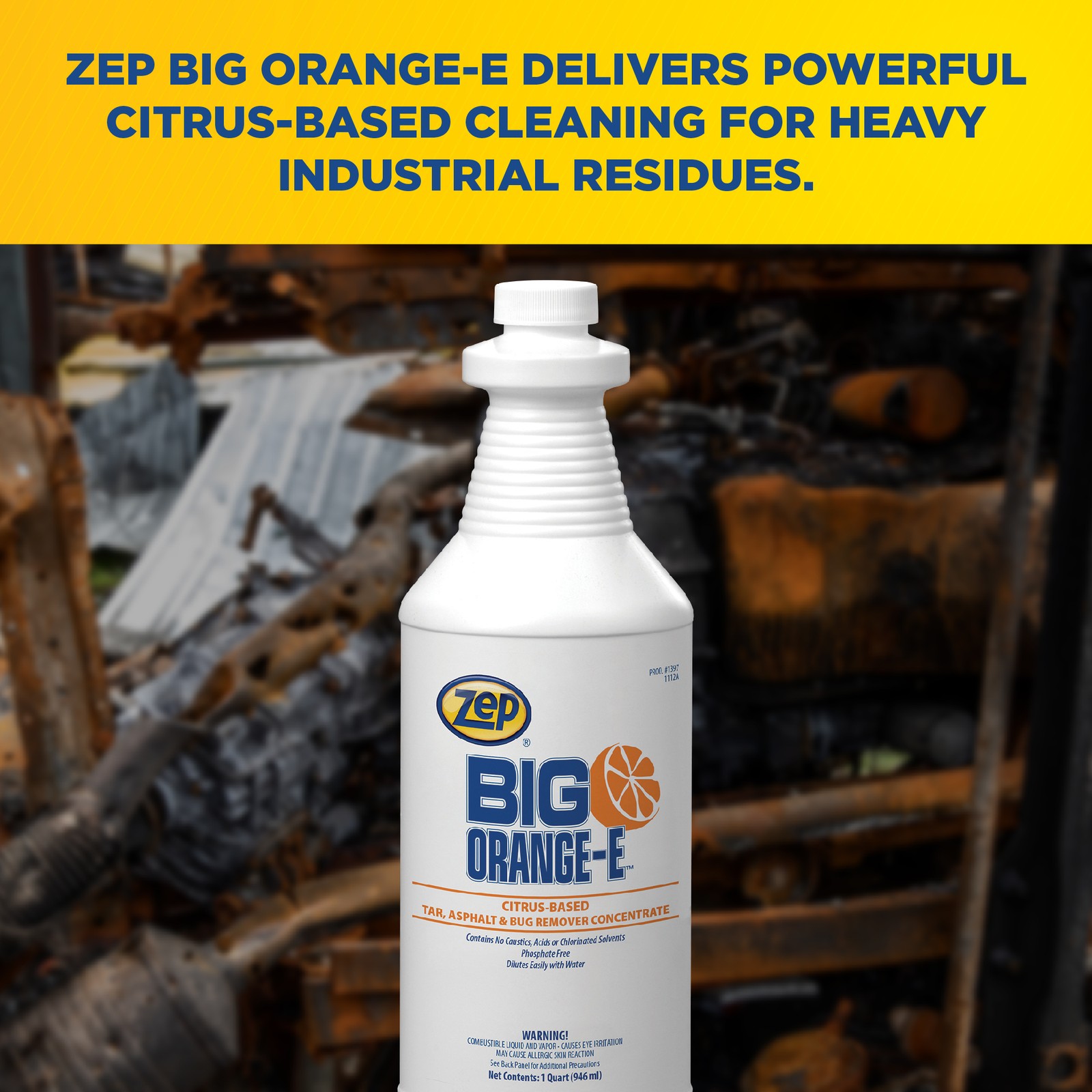 Zep Big Orange-E NPE Free Cirtus-Based Liquid Cleaner – 32 oz. (Case of 12) –