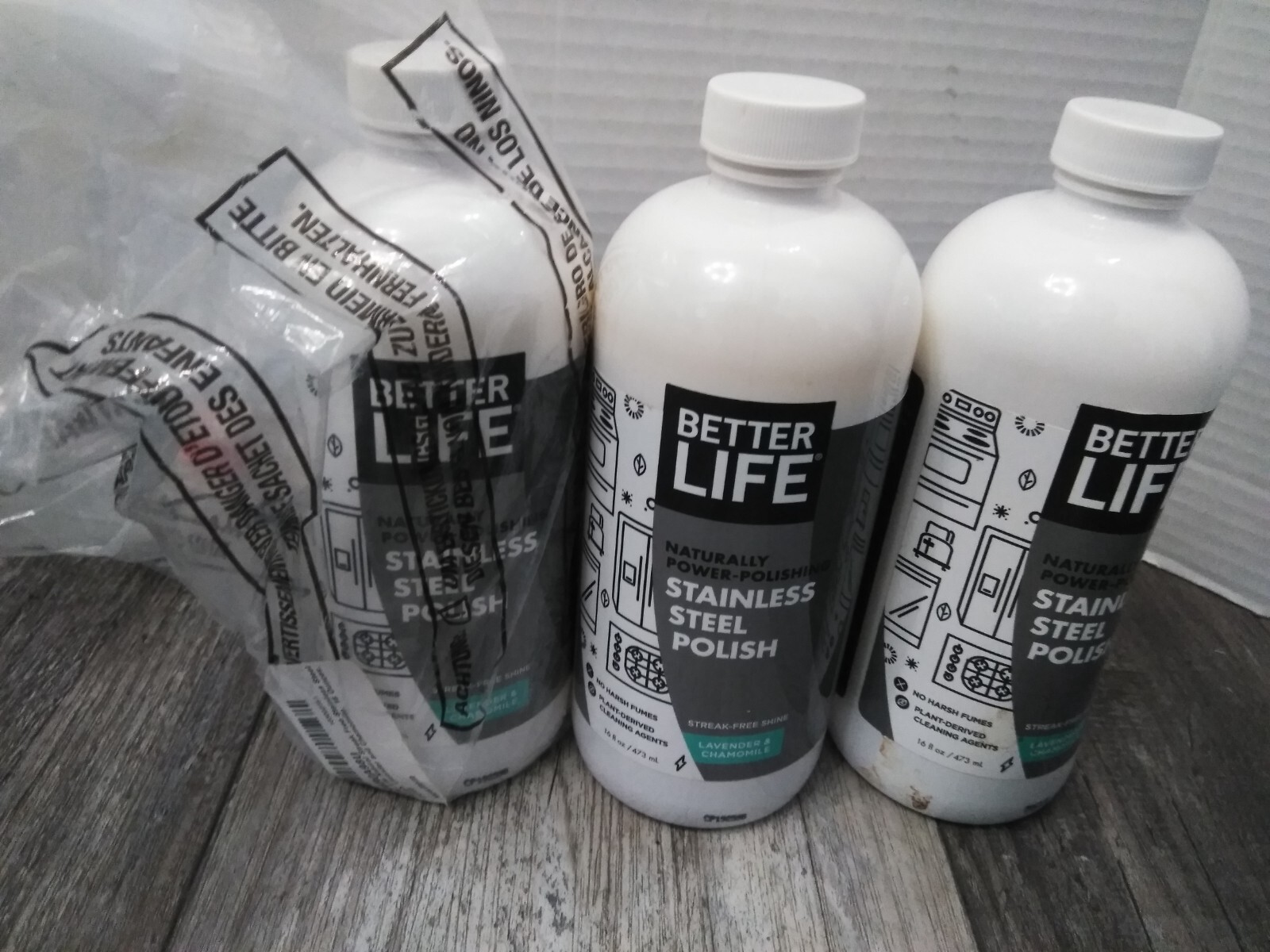 Better Life Natural Streak Free Stainless Steel Polish Lavender & Chamomile (3PK