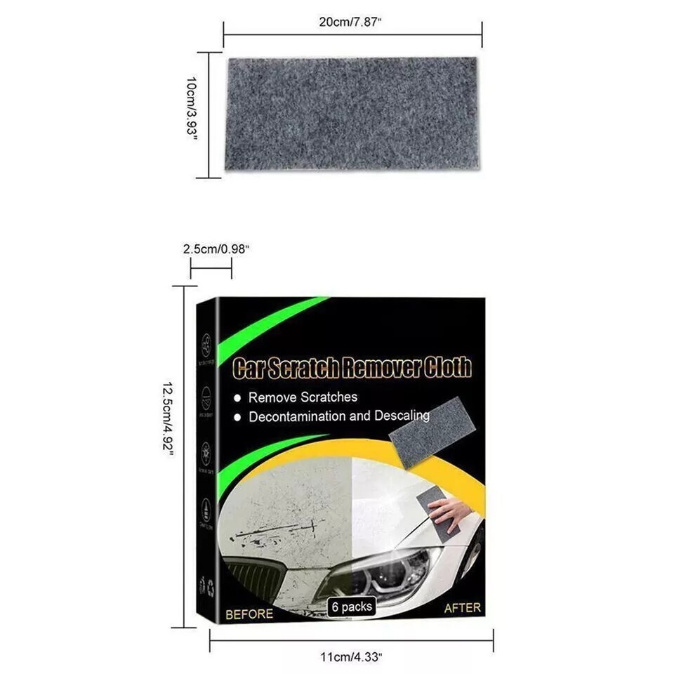 6PCS 2024 High-tech Nano Sparkle Cloth Car Scratch Repair Nano Cloth Rag for Car