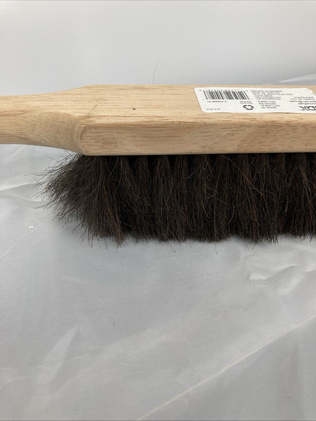 HDX 13.5 in. Wooden Handle 8 in. Horsehair Bench Brush -Flared Design 2-1/2 in