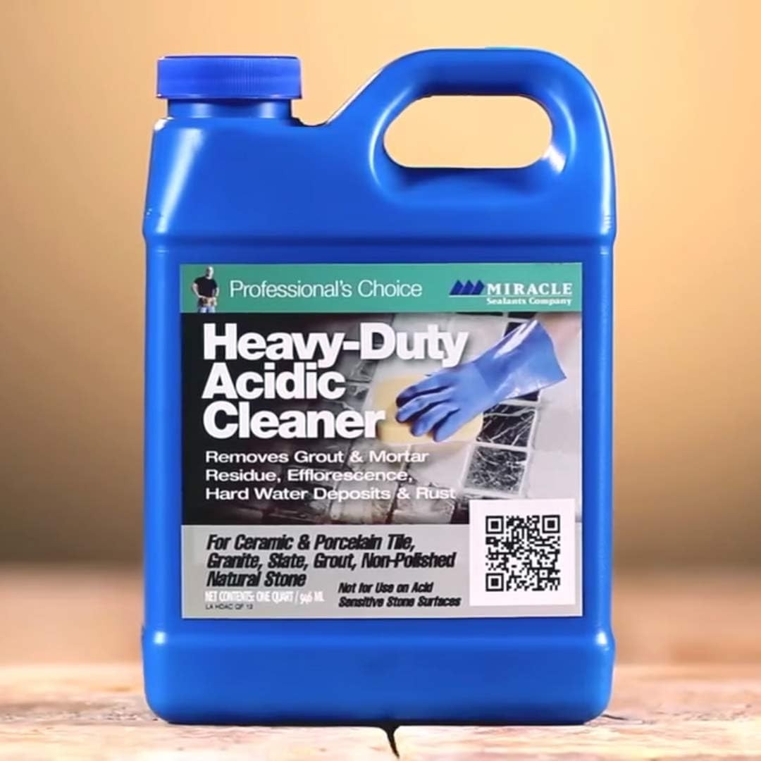 Essential Heavy-Duty Acidic Cleaner – Quart for Tile, Grout, Rust & Haze Remover