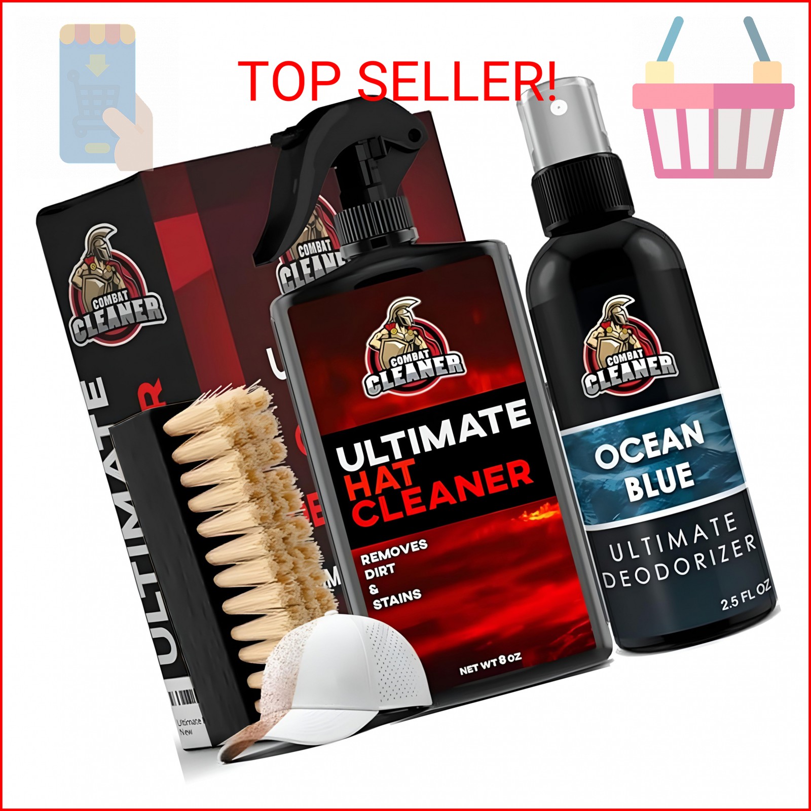 Combat Cleaner Ultimate Hat Cleaning Kit for All Types of Hats – Hat Cleaner wit