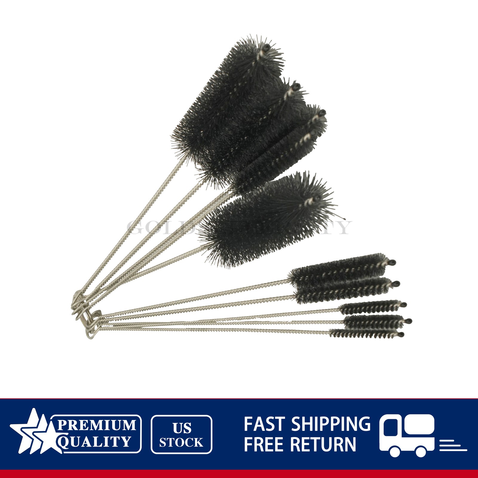 NEW 10PCS Set Nylon Straw Brush Cleaner Bottle Tube Pipe Small Long Cleaning