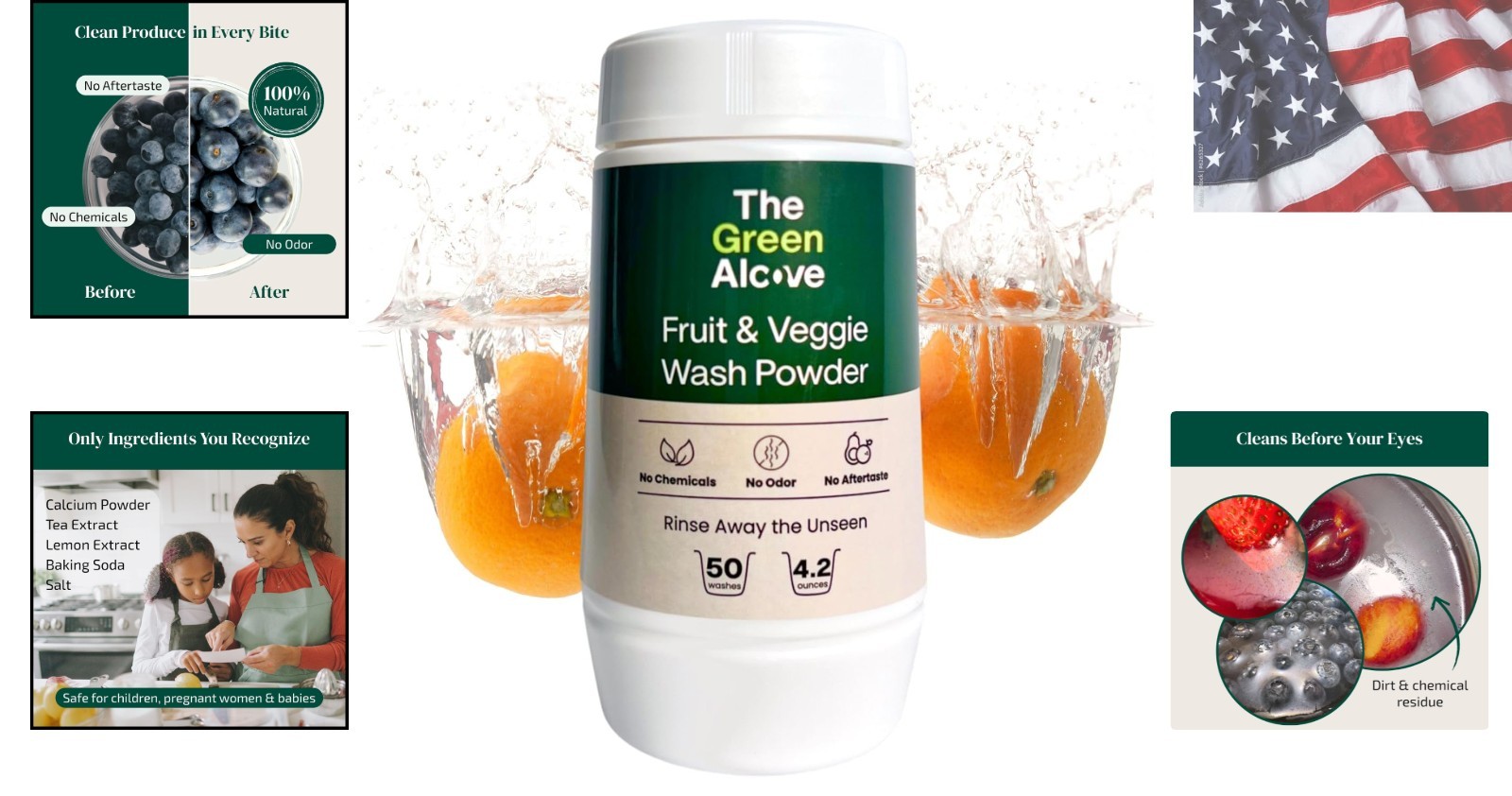 Fruit and Vegetable Wash Powder – Produce Cleaner – Removes Dirt & Residue – …