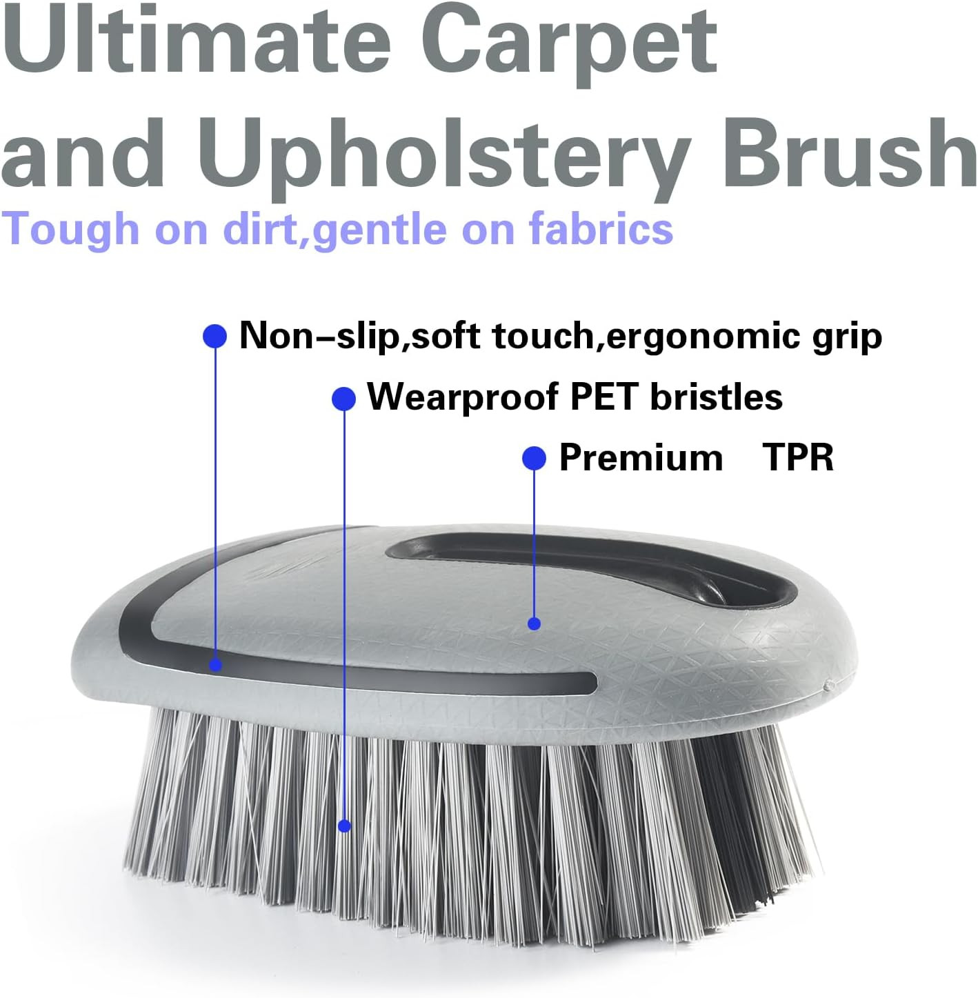 Carpet and Upholstery Cleaning Brush,Carpet Scrubber Soft Bristle Detailing Scru