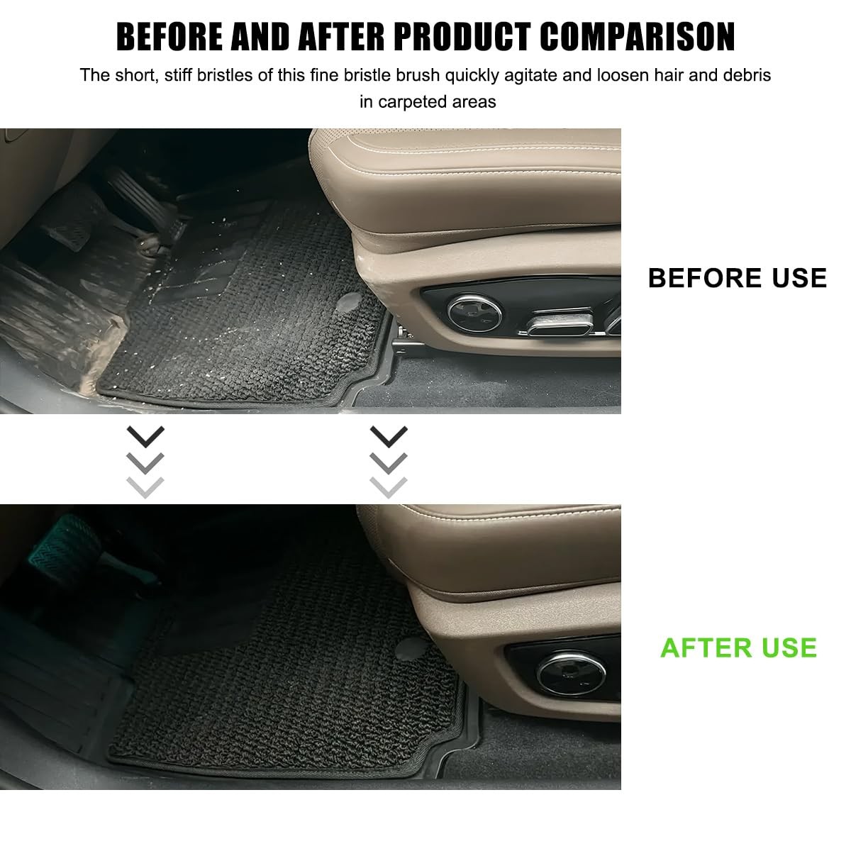 Car Carpet Cleaning Brush, 8.5-Inch Tire Cleaner Scrub Brushes with Stiff Bri…