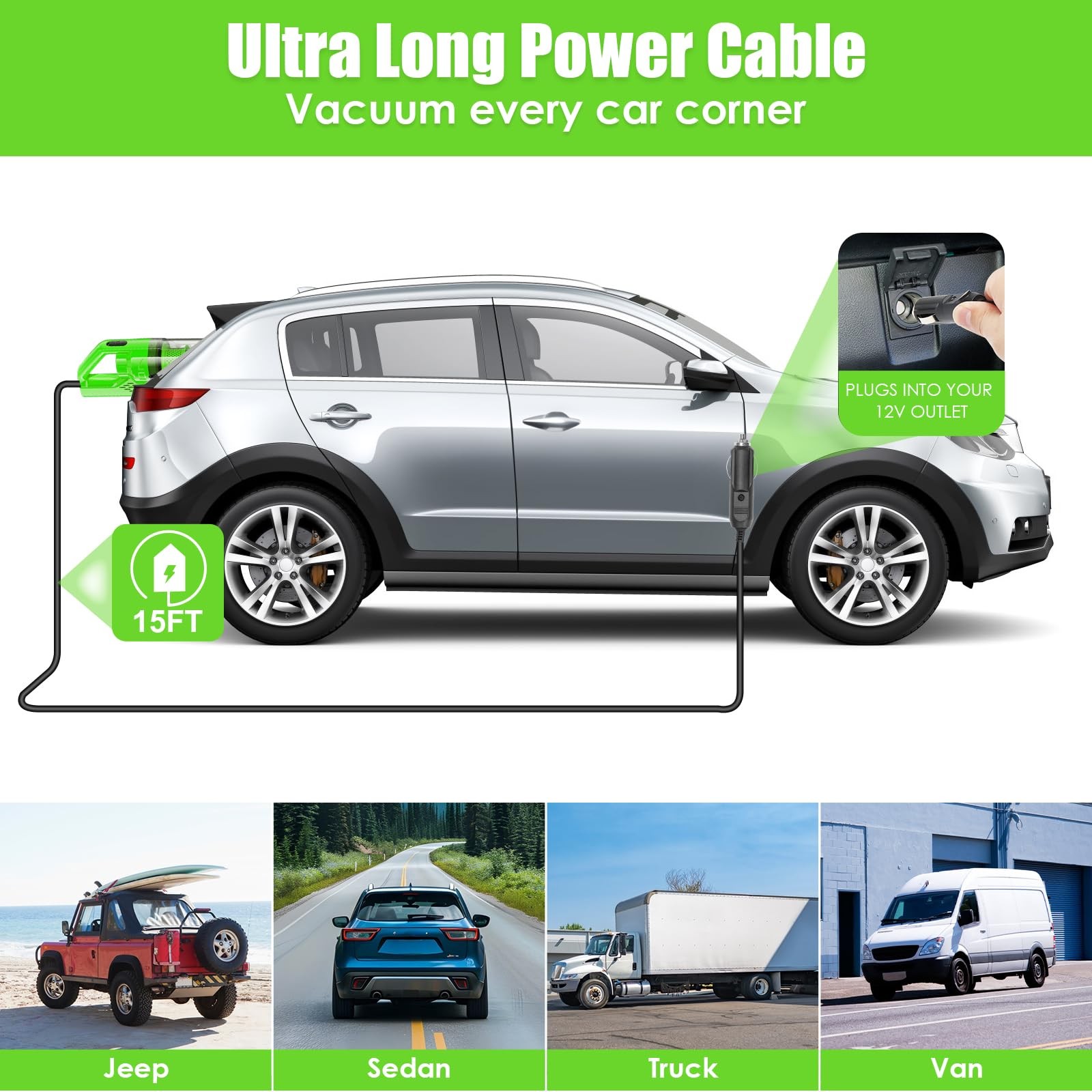 30Piece Car Cleaning Kit with Vacuum, Brushes, Windshield Cleaner, Gel