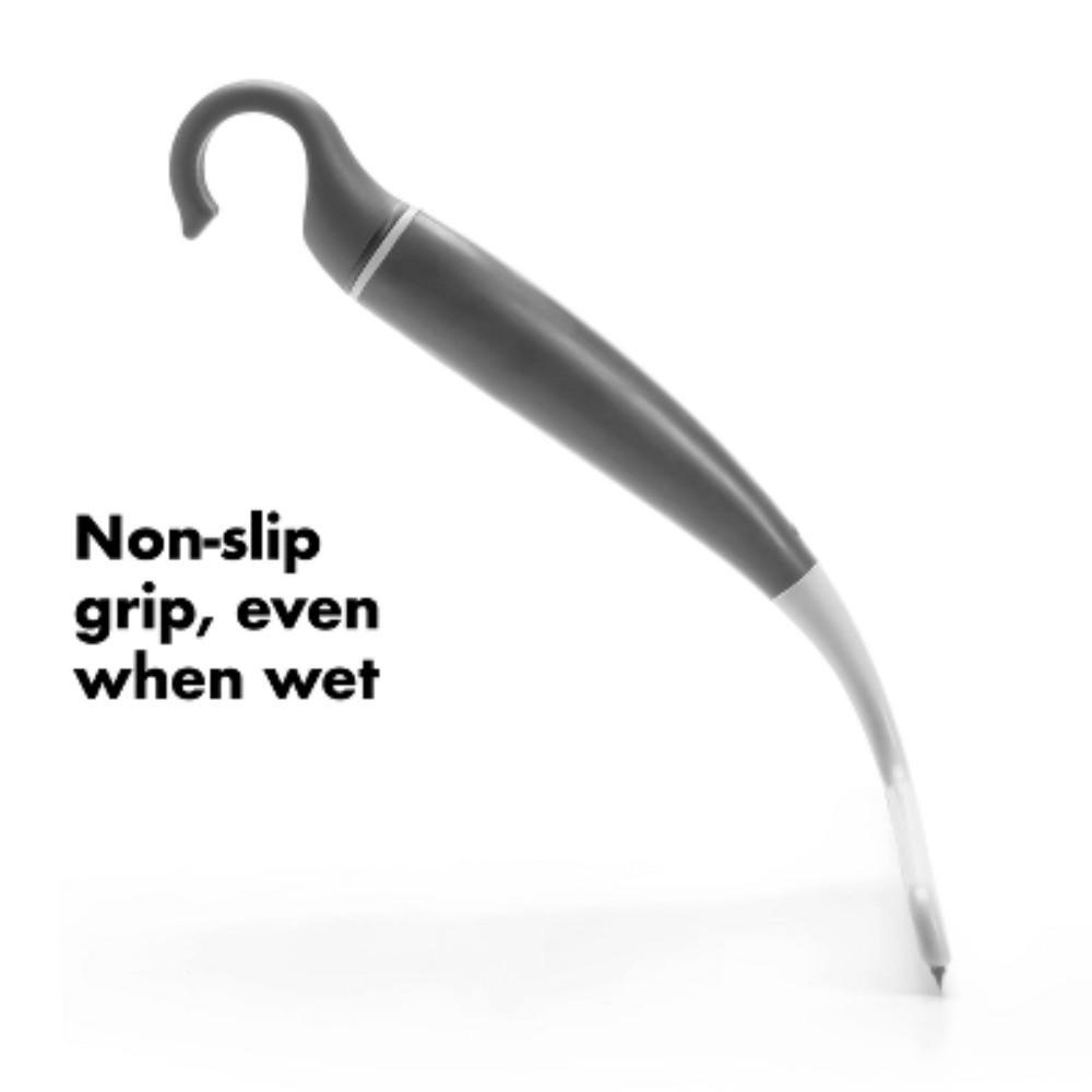 Wiper Blade Squeegee Gray/White – rotating hook for storage on showerheads