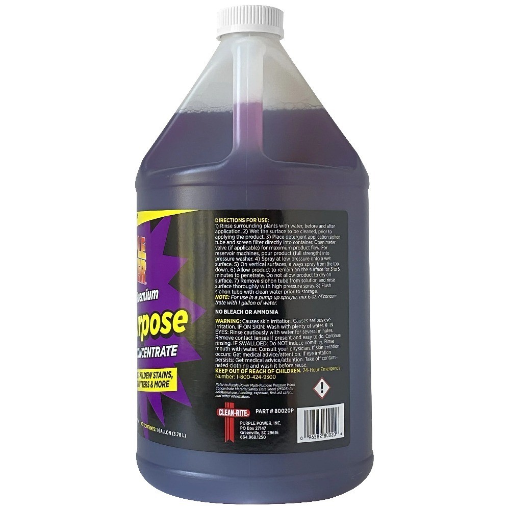 Heavy-Duty Premium Multi-Purpose Pressure Washer Cleaner Concentrate 1 Gallon