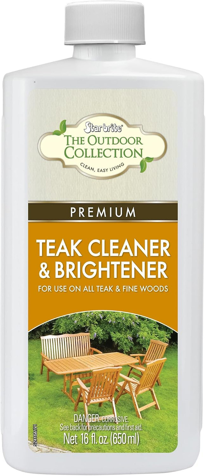 Outdoor Collection Teak Cleaner & Brightener – One-Step Teak Restorer – Renew, C