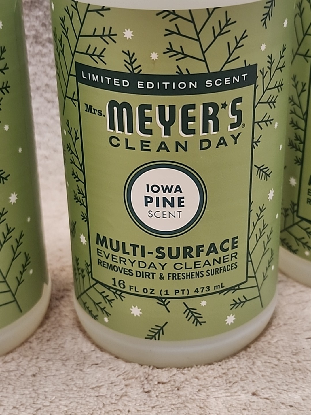 Lot of 4: Mrs Meyer’s Clean Day IOWA PINE Multi-Surface Everyday Cleaner, 16 oz