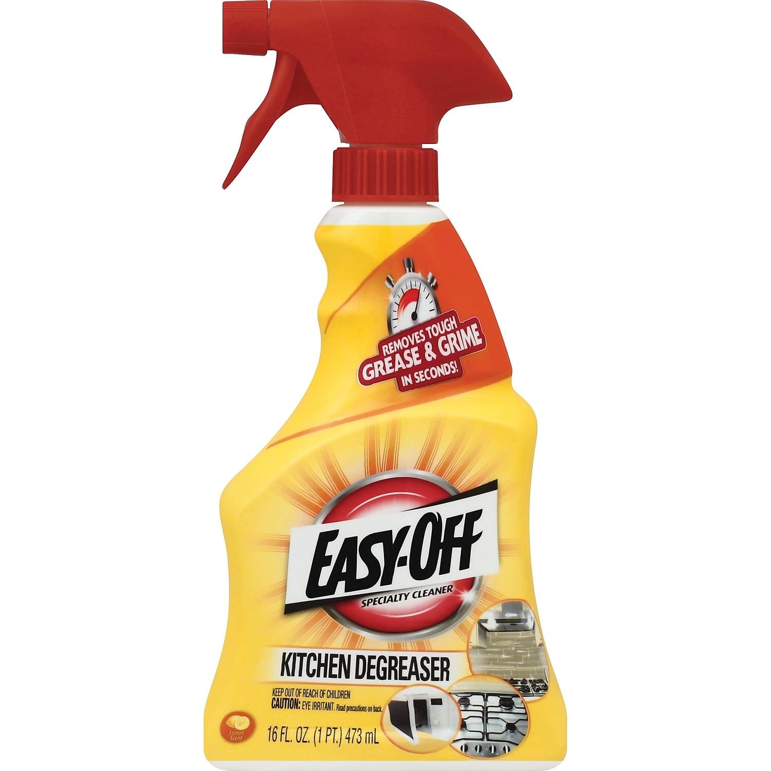 Easy Off 97024 Kitchen Degreaser, Lemon Scent, 16 oz 16 Fl Oz (Pack of 6)
