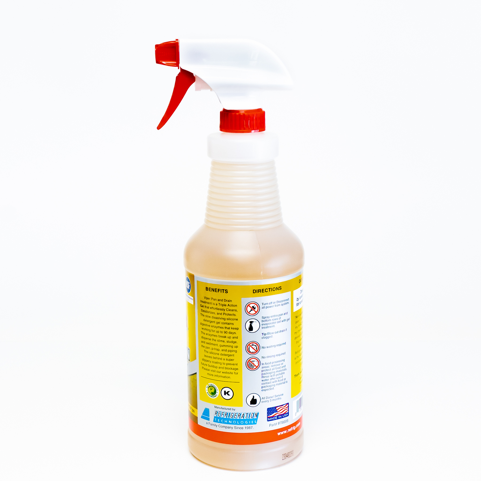 Viper AC Pan & Drain Treatment 1Qt 32 Oz Trigger Spray Cleans Deodorize Protect