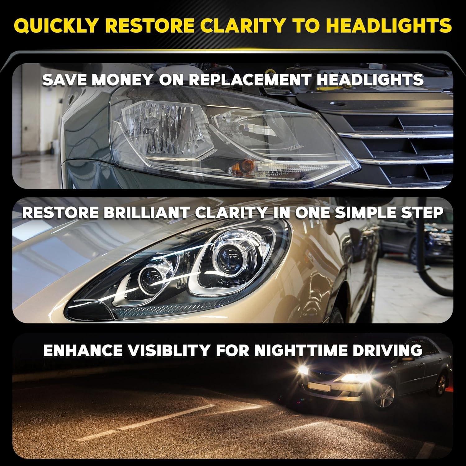 PlastX 10oz Clear Plastic Polish – Effortless Headlight & Taillight Restoration