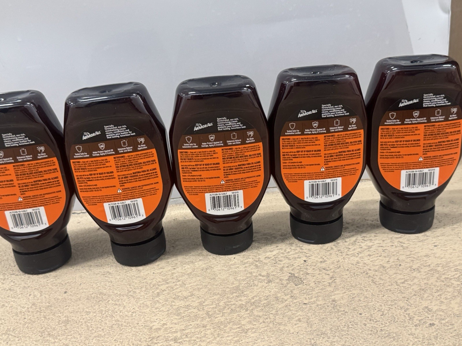 5 Pack Armor All Leather Care Gel, Use on Furniture, Car 18 Fl Oz