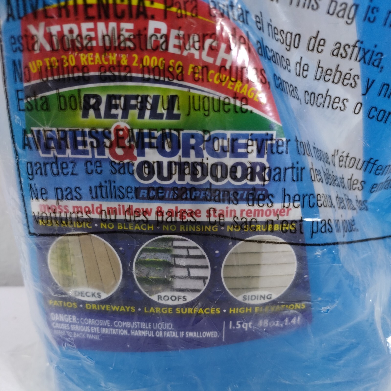 WET & FORGET 805048RF Outdoor Hose End Refill, 48 oz 1.5 qt