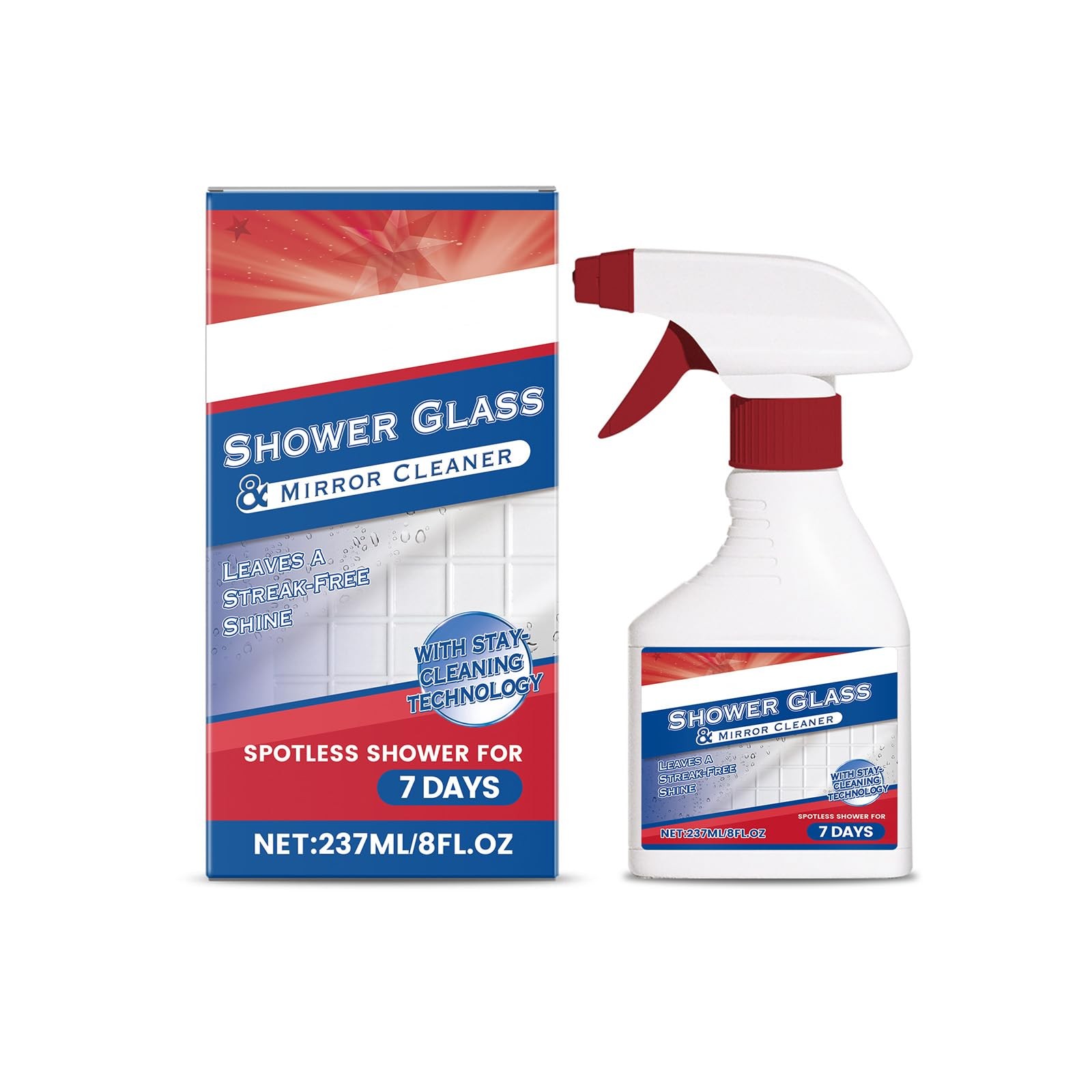 Shower Glass Cleaner 8 fl.oz, Hard Water Scale & Soap Scum Remover