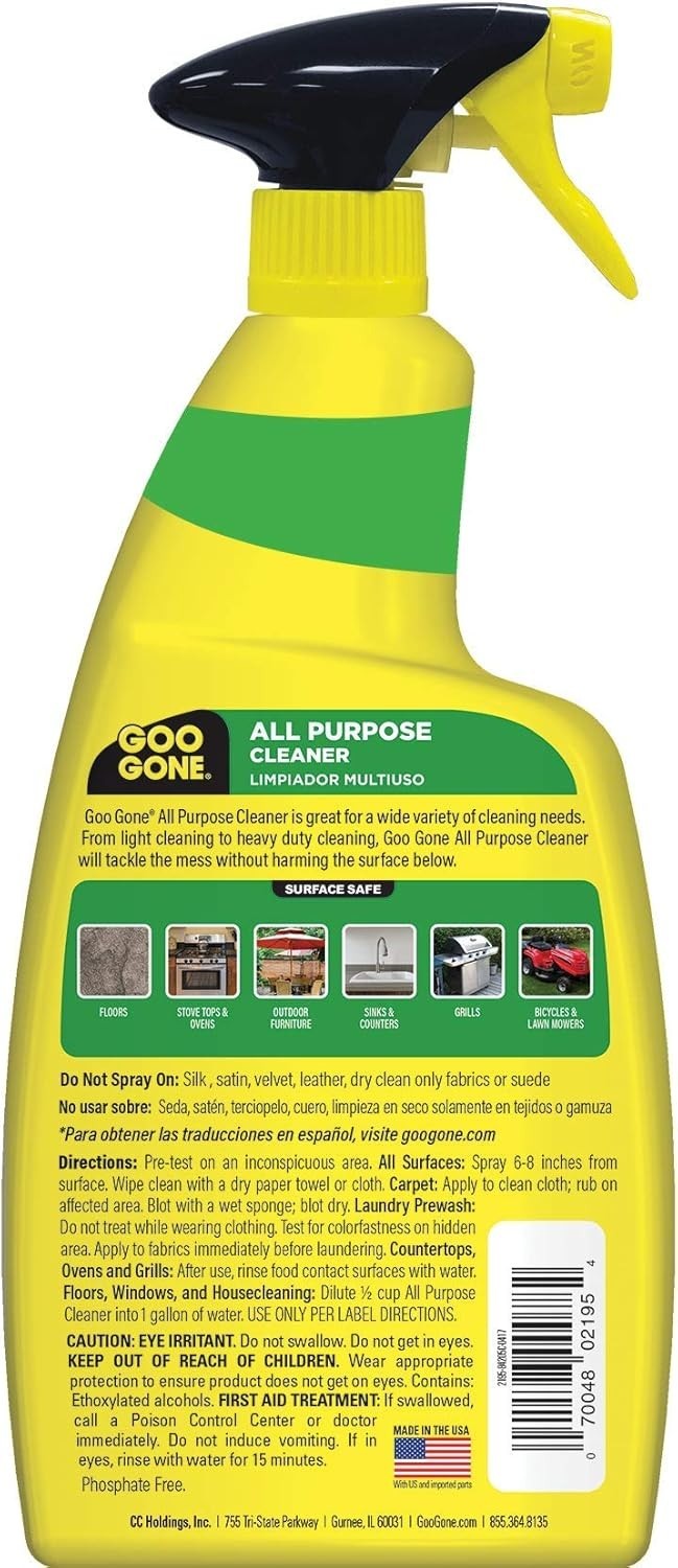 Versatile All-Purpose Cleaner – Citrus Scent – 64oz Plant-Based Spray Duo