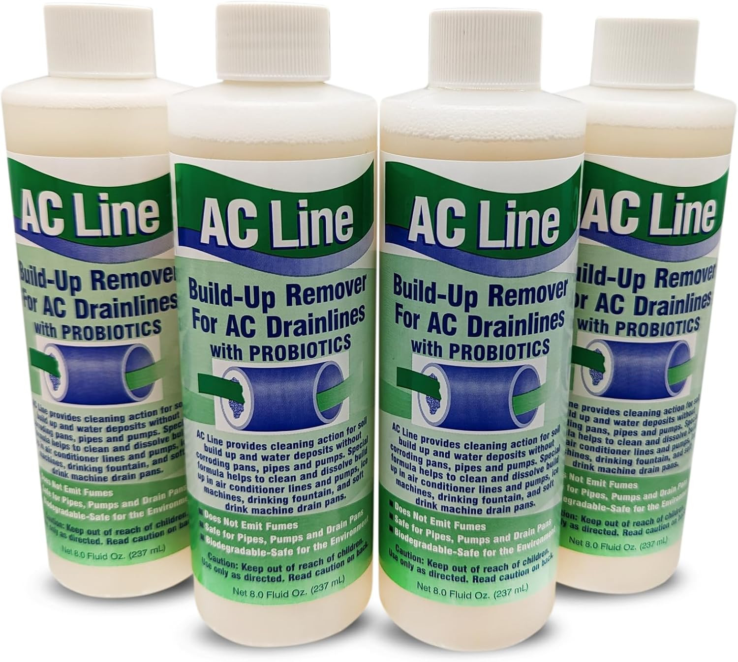 AC Drain Line Cleaner – 4 Pack / 12 Month Supply – Cleans HVAC Drain Lines