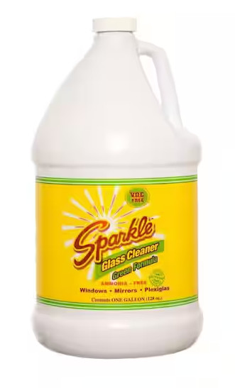 Green Formula V.O.C. Free Glass Cleaner Refill 1 Gallon Streak-Free Window Clean