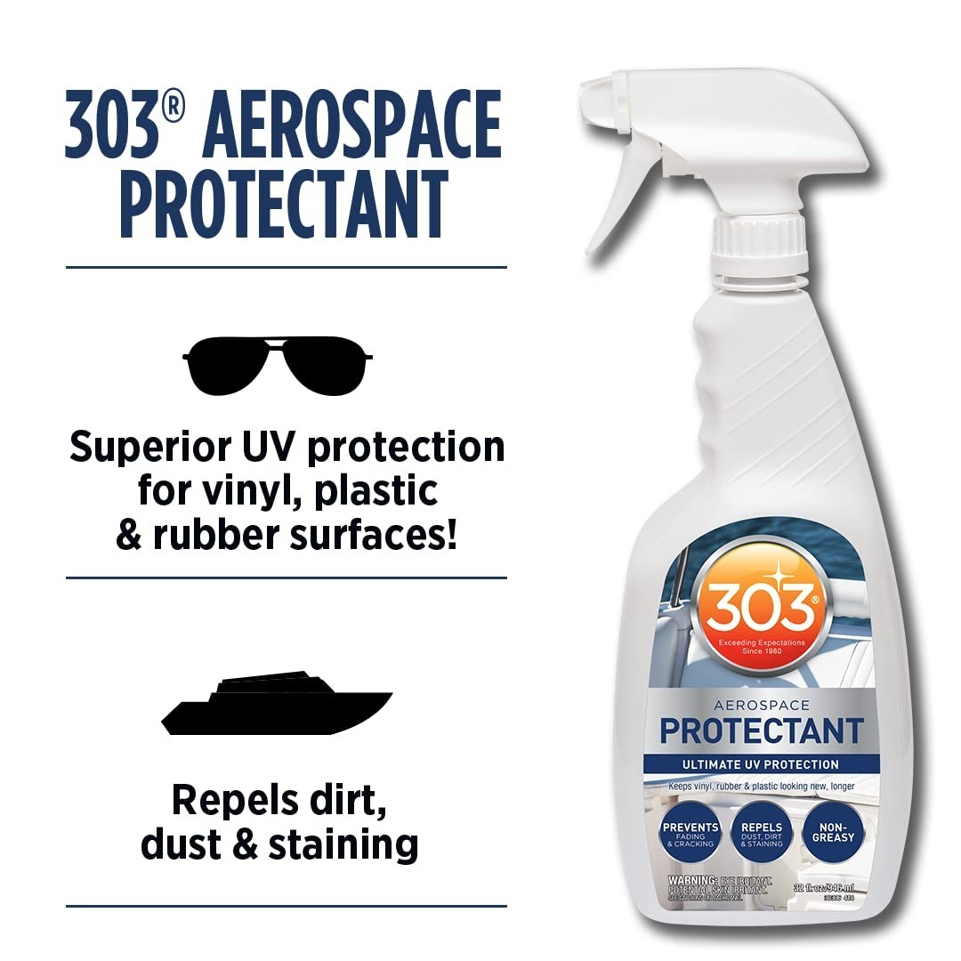Marine Aerospace Protectant Spray, UV Protection for Boat Vinyl & Surfaces