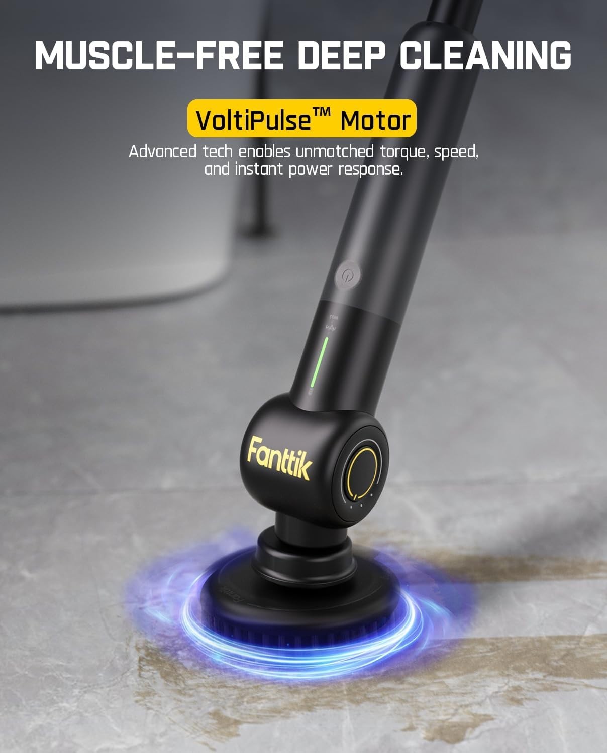 Fanttik Flip G9 Pro Electric Scrubber, VoltiPulse Motor, Dual-Speed Cleaner with