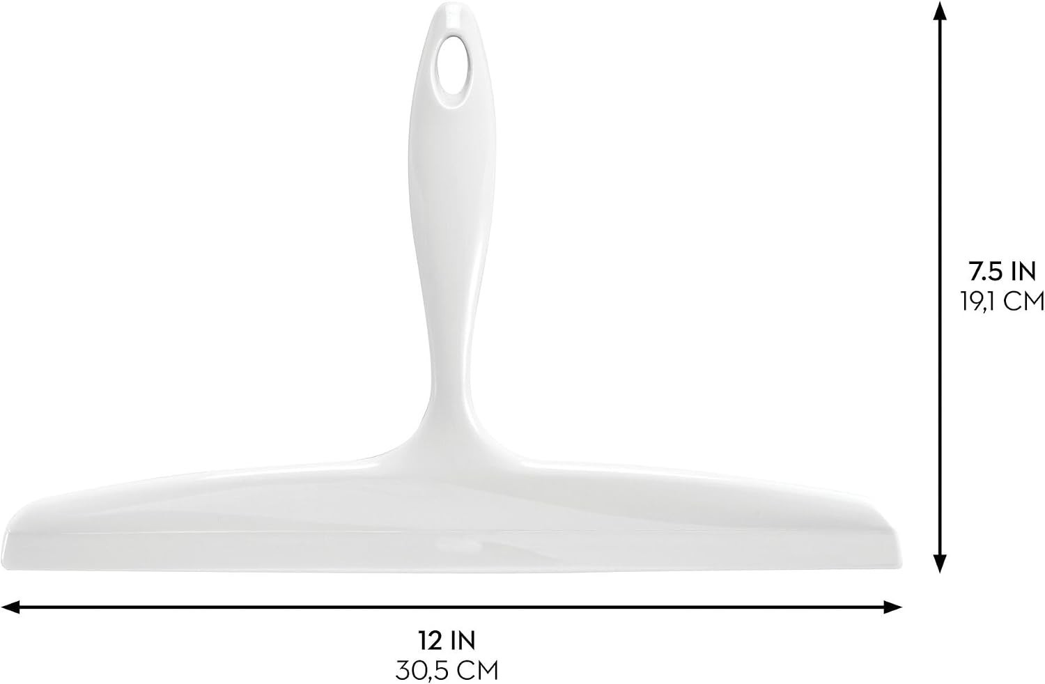 Convenient and Stylish Clara 12″ Shower Squeegee – Hooks Up for Easy Access!
