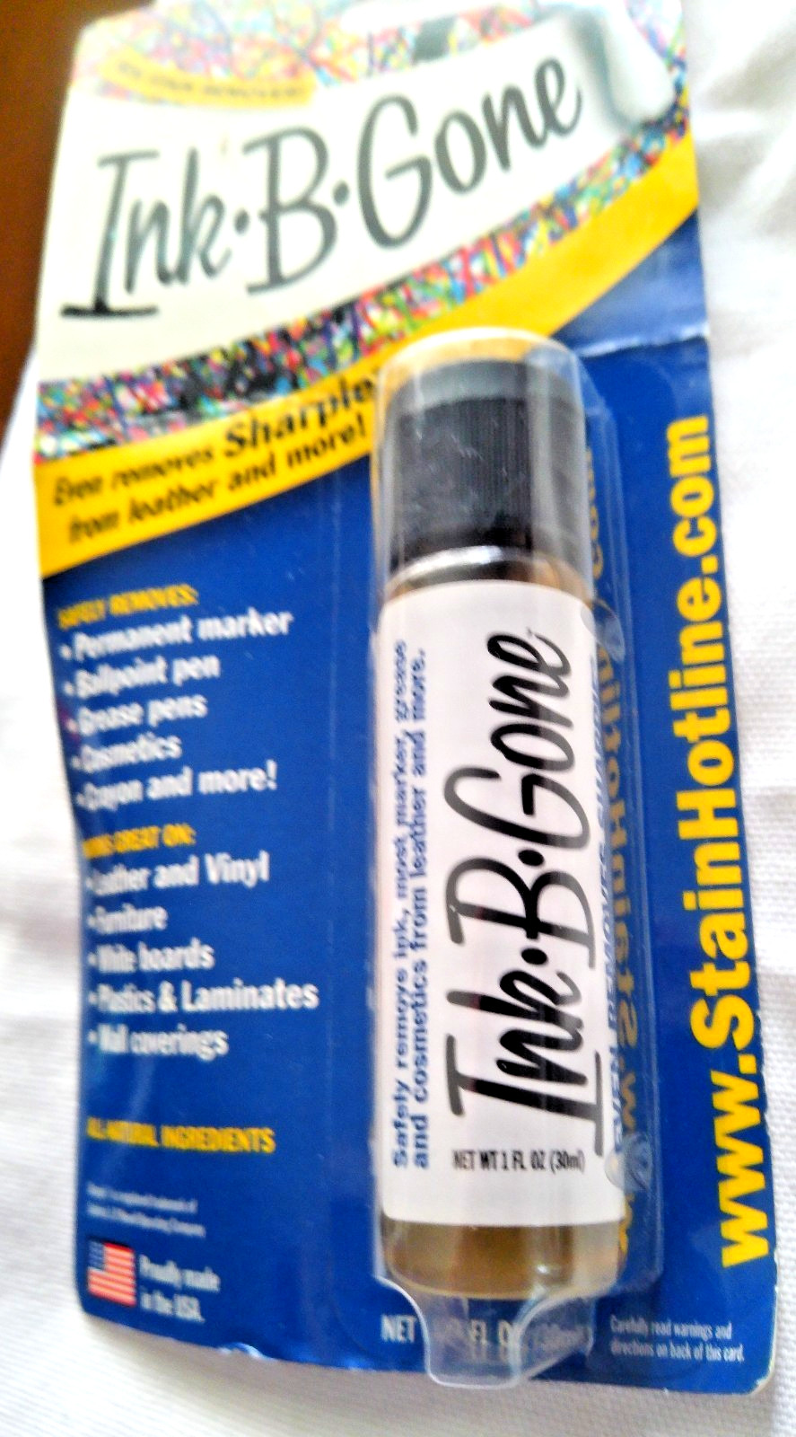 Ink B Gone Stain Remover For Furniture/Leather/Wall Covering SEALED-NEW NOS