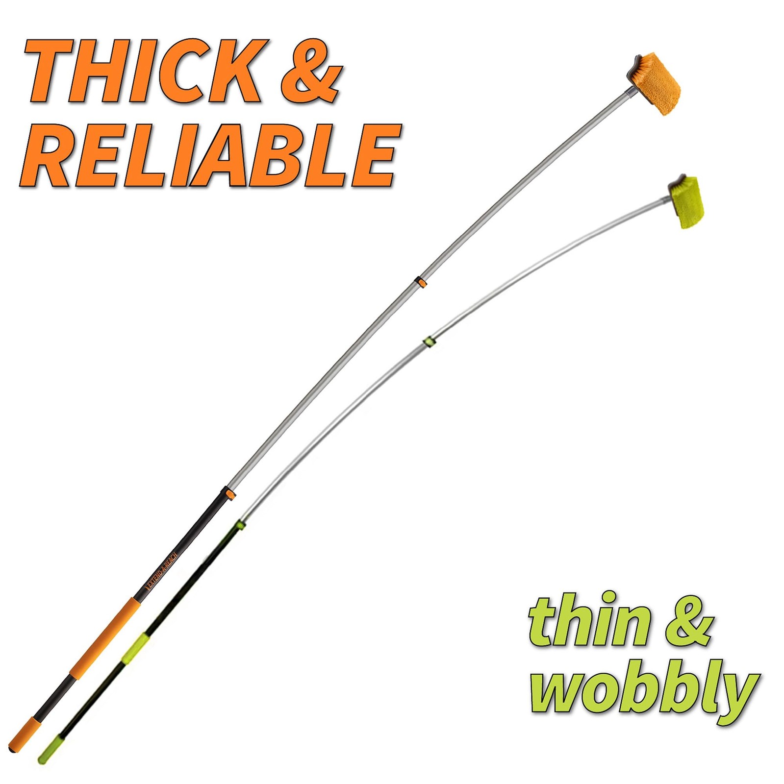 Exterior House Cleaning Brush Set with 5-8 ft Extension Pole // Vinyl Siding …