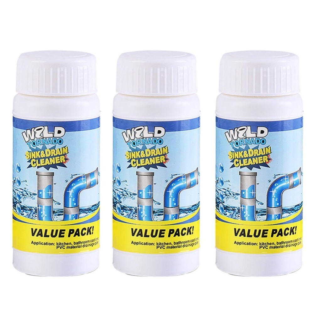 Wild-Tornado Powerful Sink / Drain Cleaner Powder – Quick Foaming Super Clean