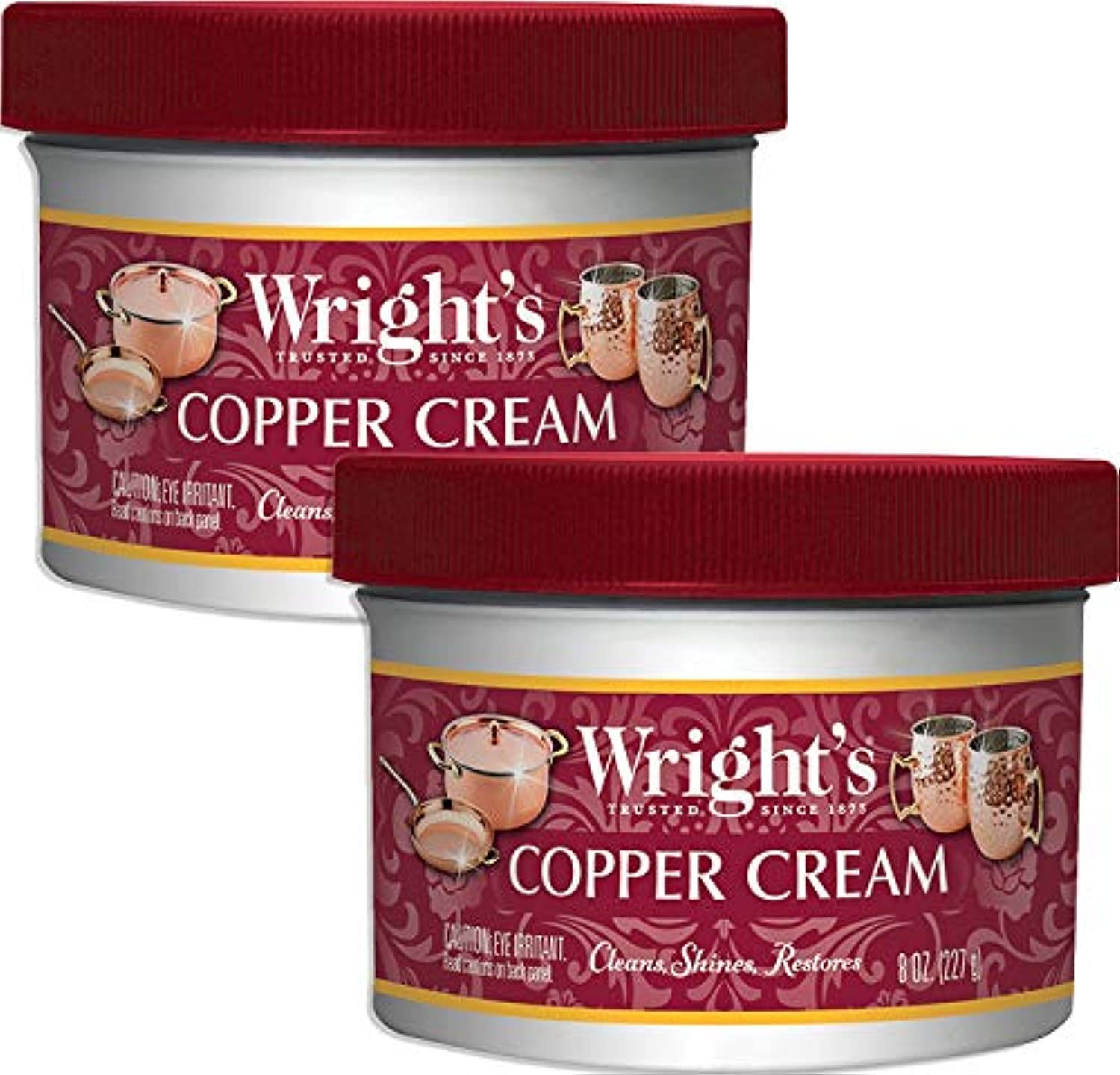 Copper and Brass Polish Cleaner Cream 8 Ounce – Gently Clean Without Scratching