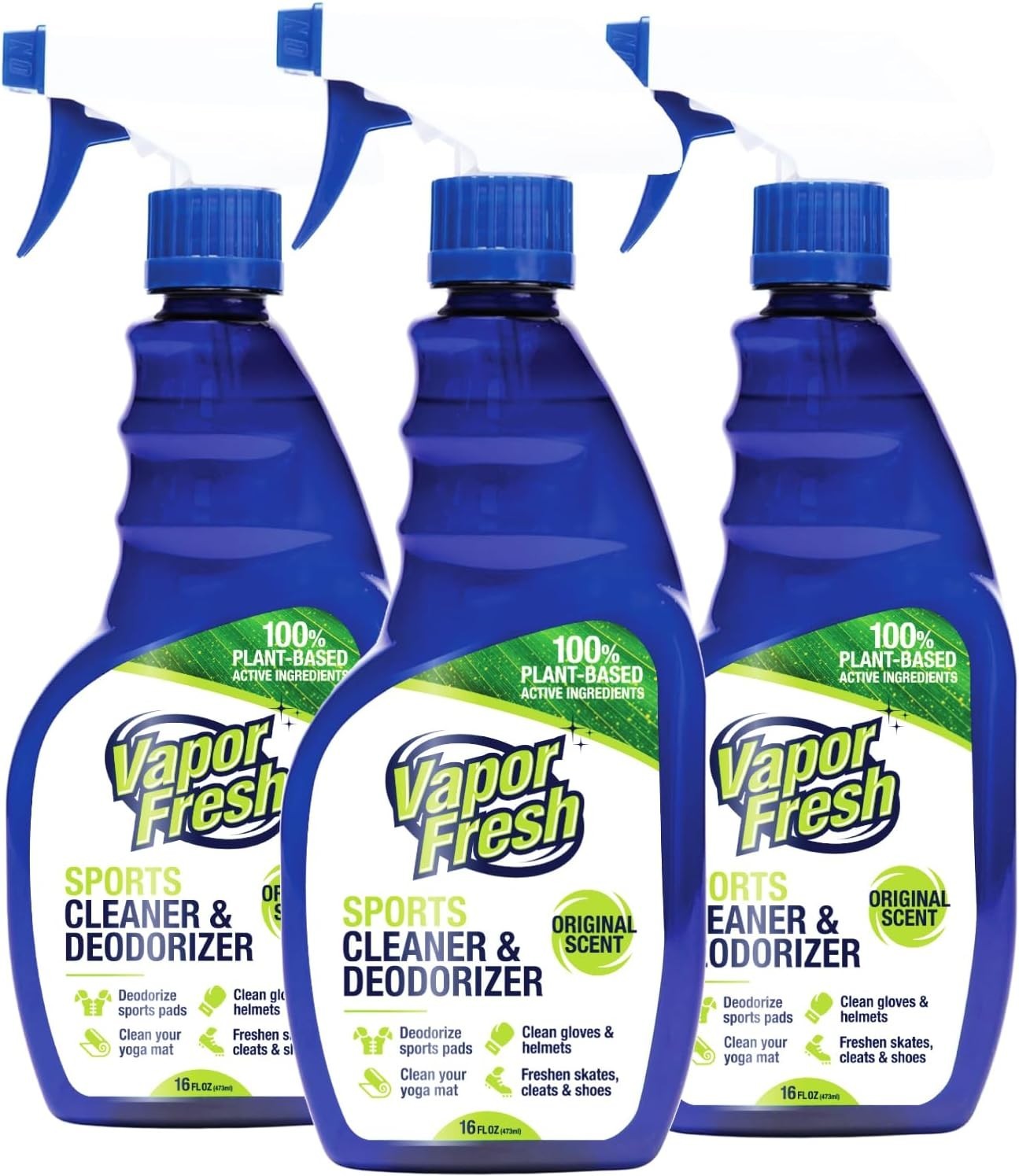 Sports Cleaner & Deodorizer Spray for Gym & Sports Equipment, 16 fl oz (3-Pack)