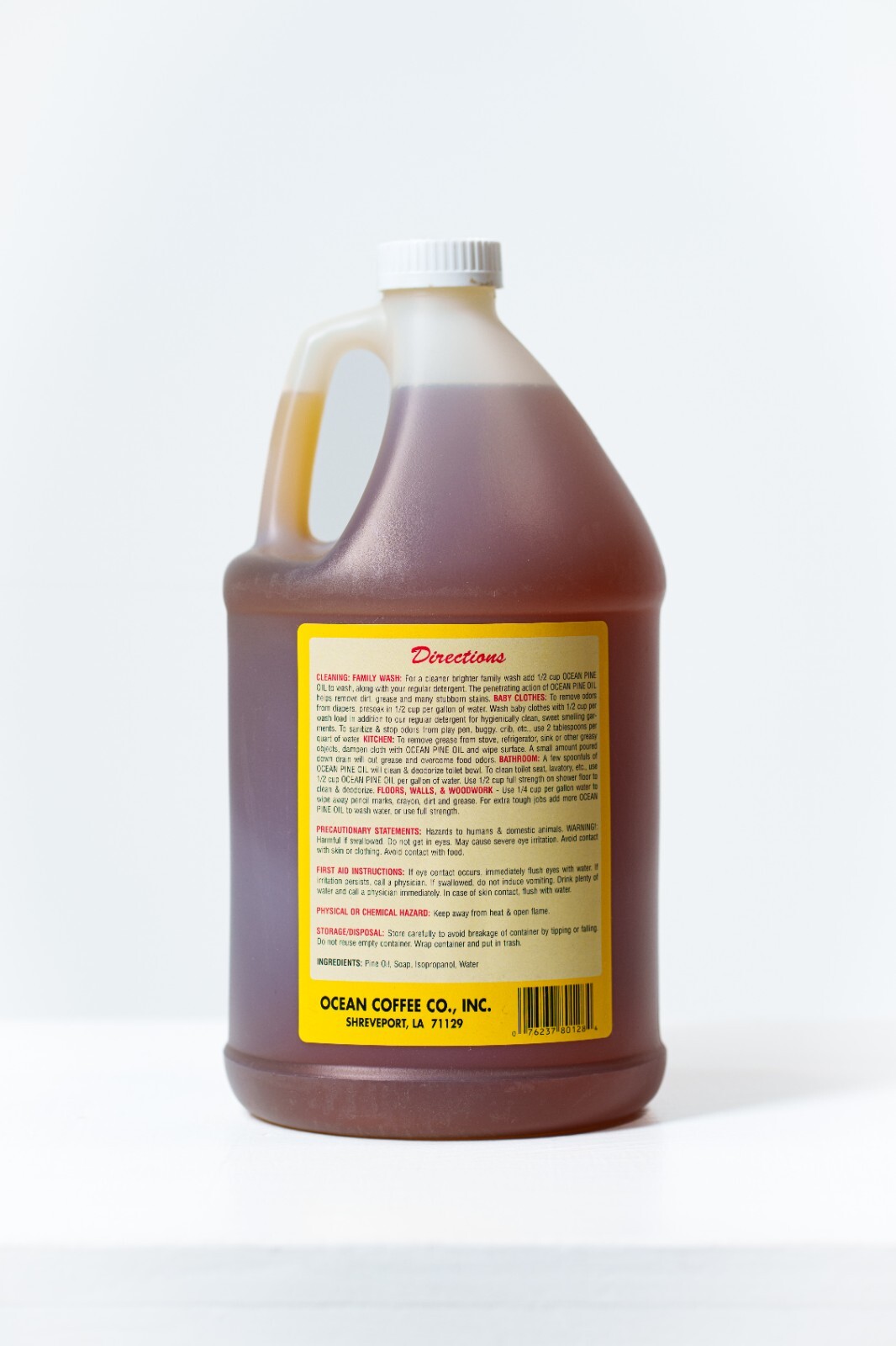 OCEAN BRAND PINE Oil Cleaner / Degreaser 128OZ CONCENTRATED 65% Pure Pine Oil