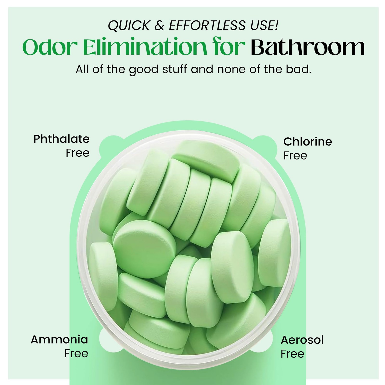 Toilet Deodorizer Tablets – Drop One In and Go – 60 Count Citrus Scent – Odor…