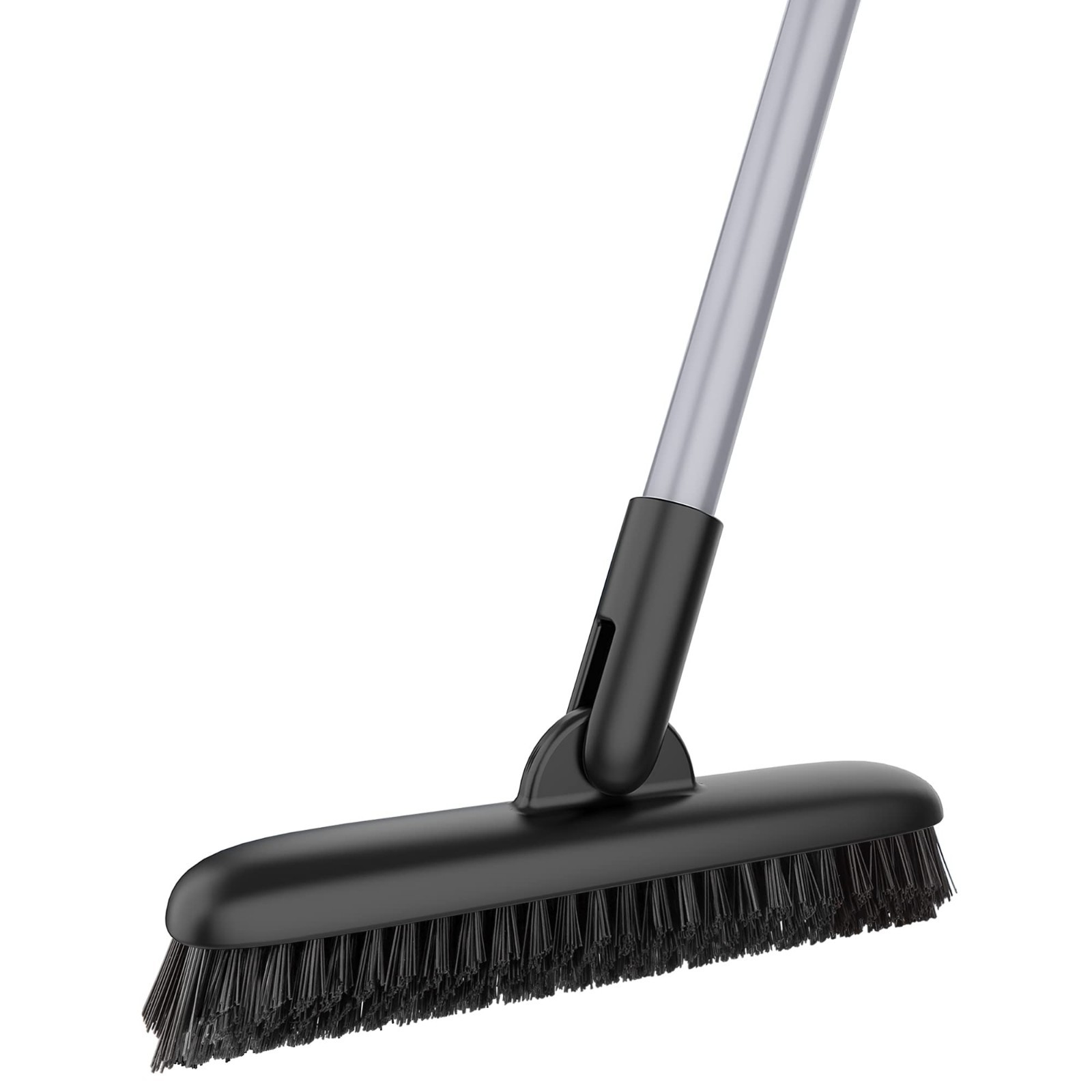 Heavy Duty Grout Scrub Brush with Long Handle – Tile & Shower Floor Cleaner, Sti