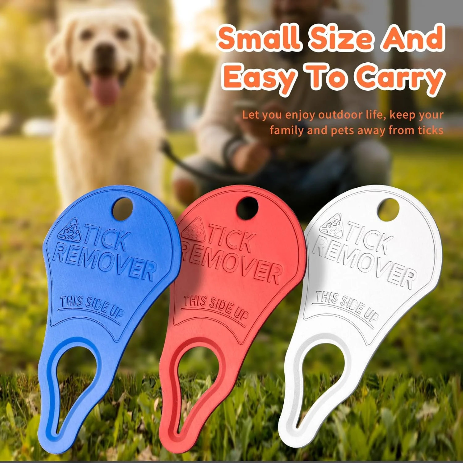 3 Pack Portable Tick Removal Tools Tick Remover Tools for Dogs Pets and Humans