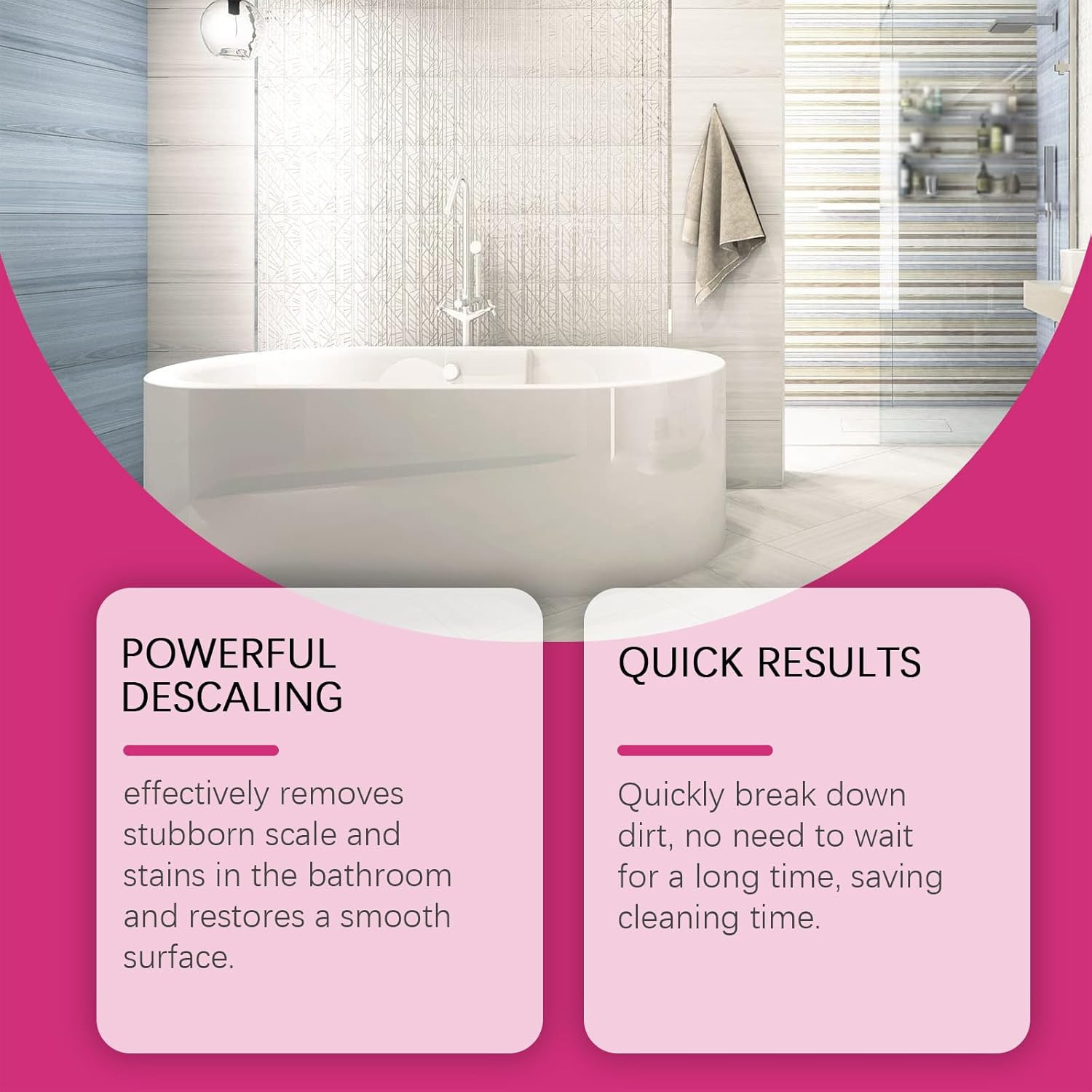 Gefanly Bathroom Cleaner, 10 Fl Oz Powerful Pink Bathroom Cleaner Spray, Bathroo