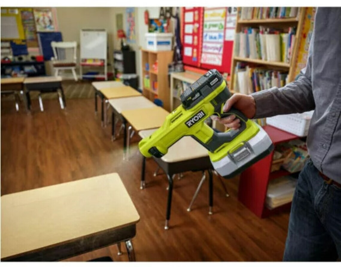 RYOBI PSP02K2 18V Handheld Electrostatic Sprayer Kit, Without Batteries, Charger