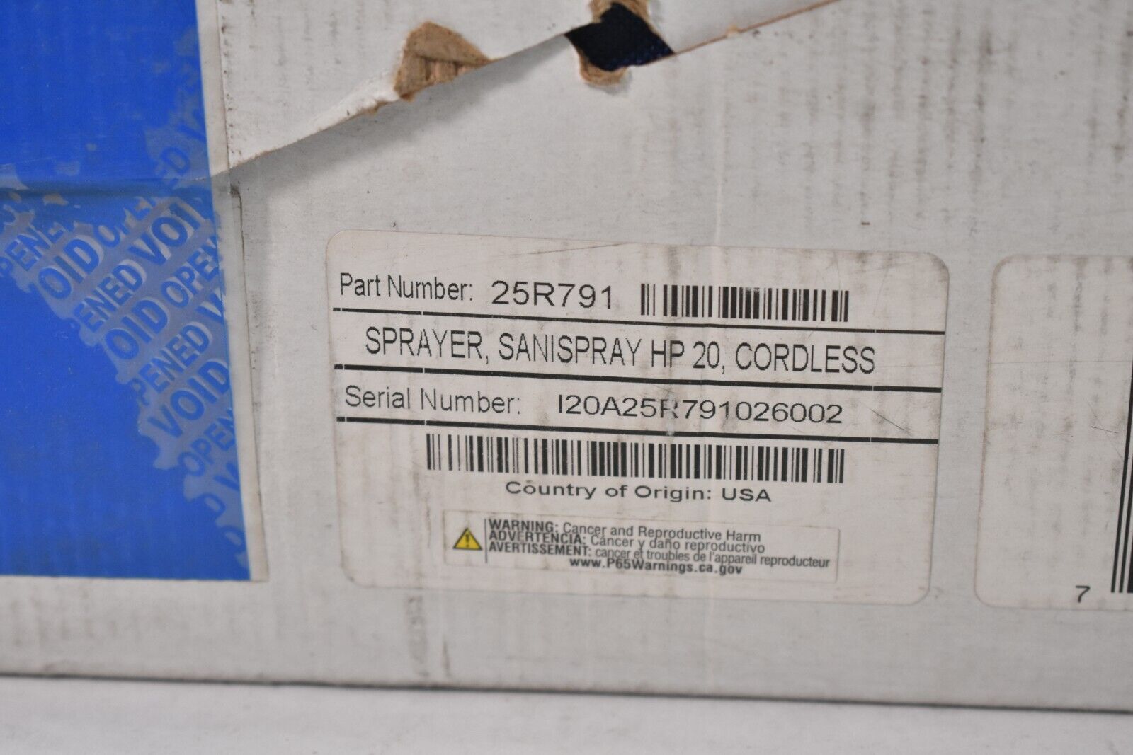 Graco SaniSpray HP 20 Cordless Airless Disinfectant Sprayer w Cord HP20 25R791