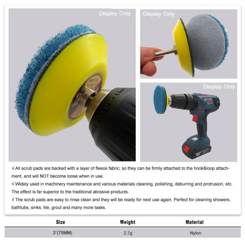 3 Inch 75mm Round Flocking Scouring Pad Cleaning Cloth Sanding Disc 240#-3000#
