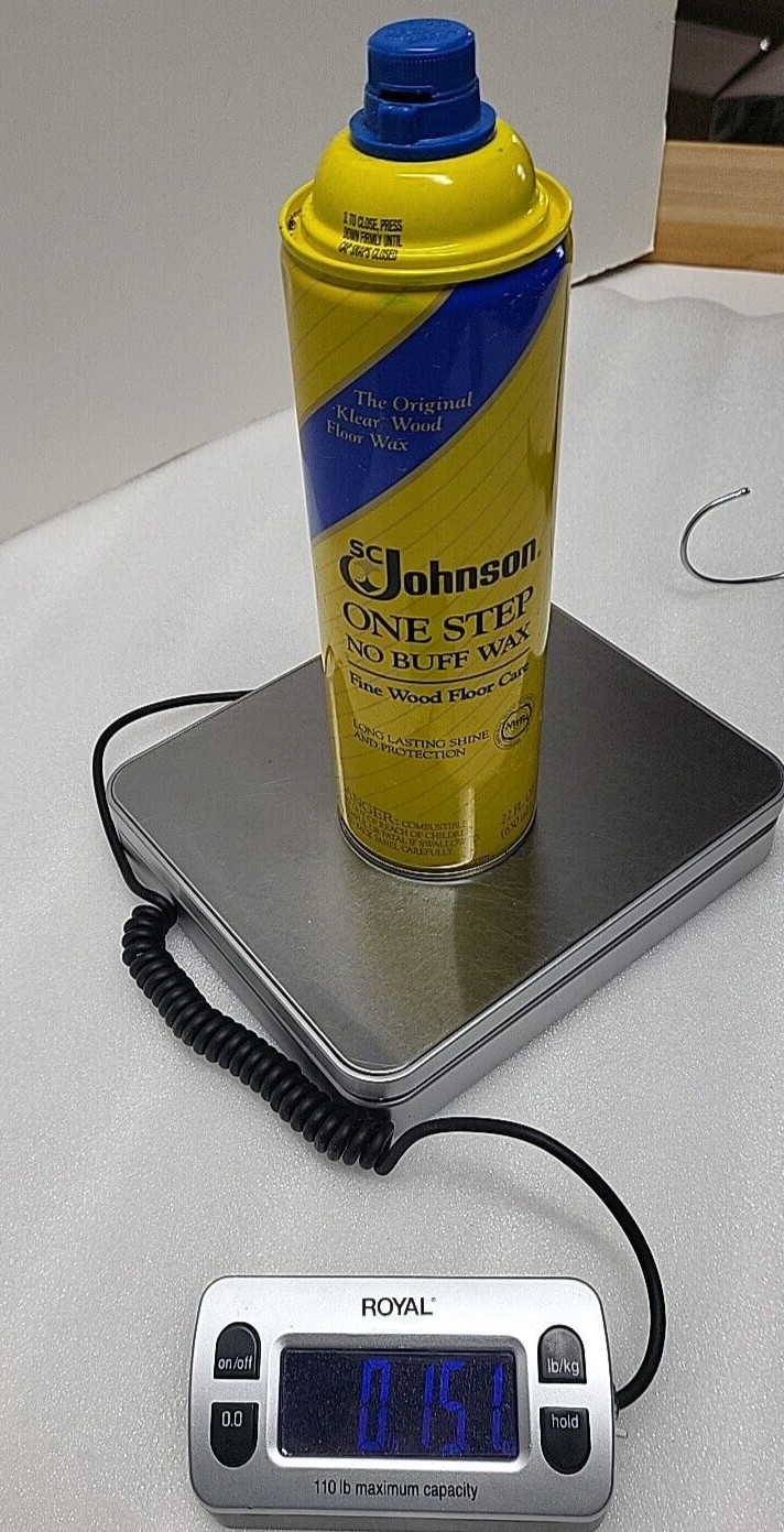 2 Used Johnson One Step No Buff Wax Fine Wood Floor Care 22 FL OZ Can *1/2 Full*