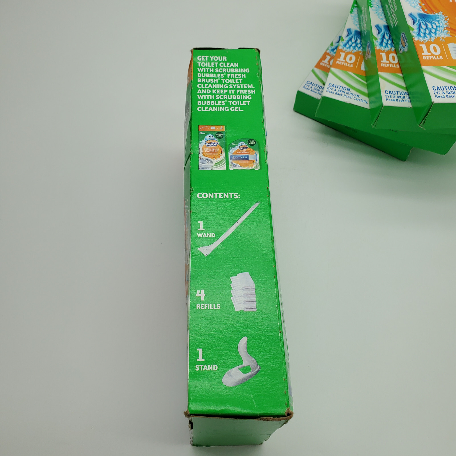 Scrubbing Bubbles Fresh Brush Disposable Toilet Scrubber Kit and 4 Refill Boxes