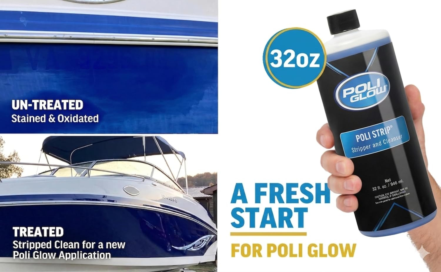 Poli Glow Proprietary Formula Poli Strip® Concentrated Boat and RV Stripper & De
