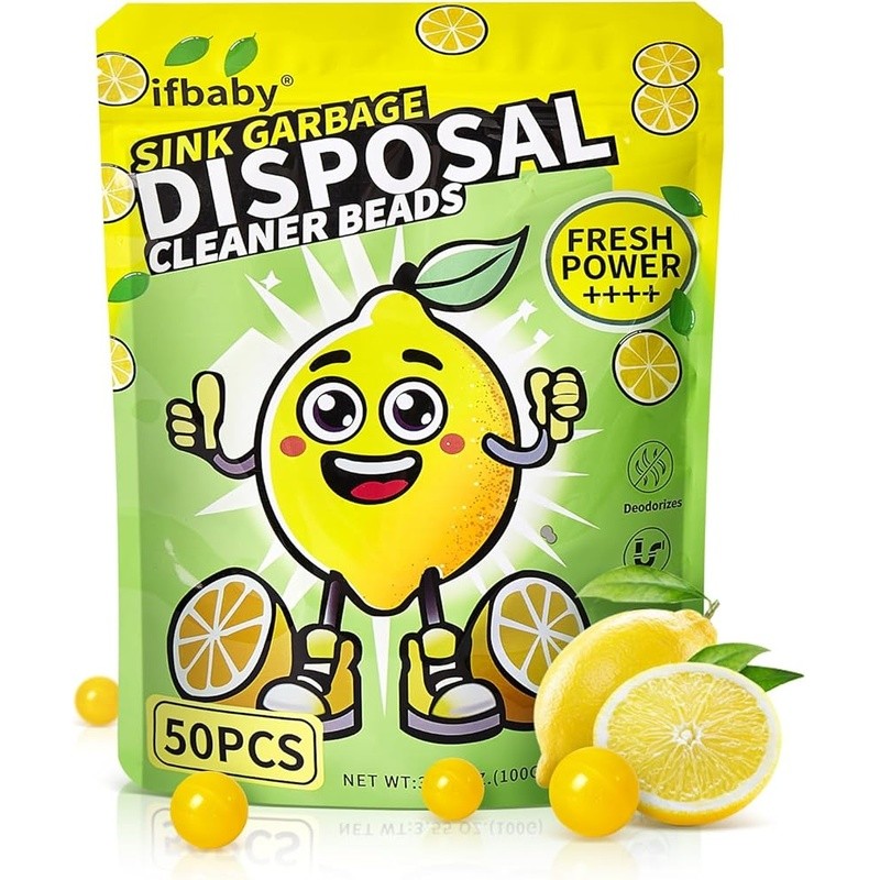 Garbage Disposal Cleaner Capsules Lemon Deodorizer Safe Natural Kitchen Sink New